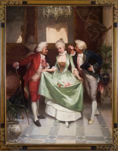 Rodolfo Morgari (Torino 1827-1909) Il corteggiamento VENDUTO